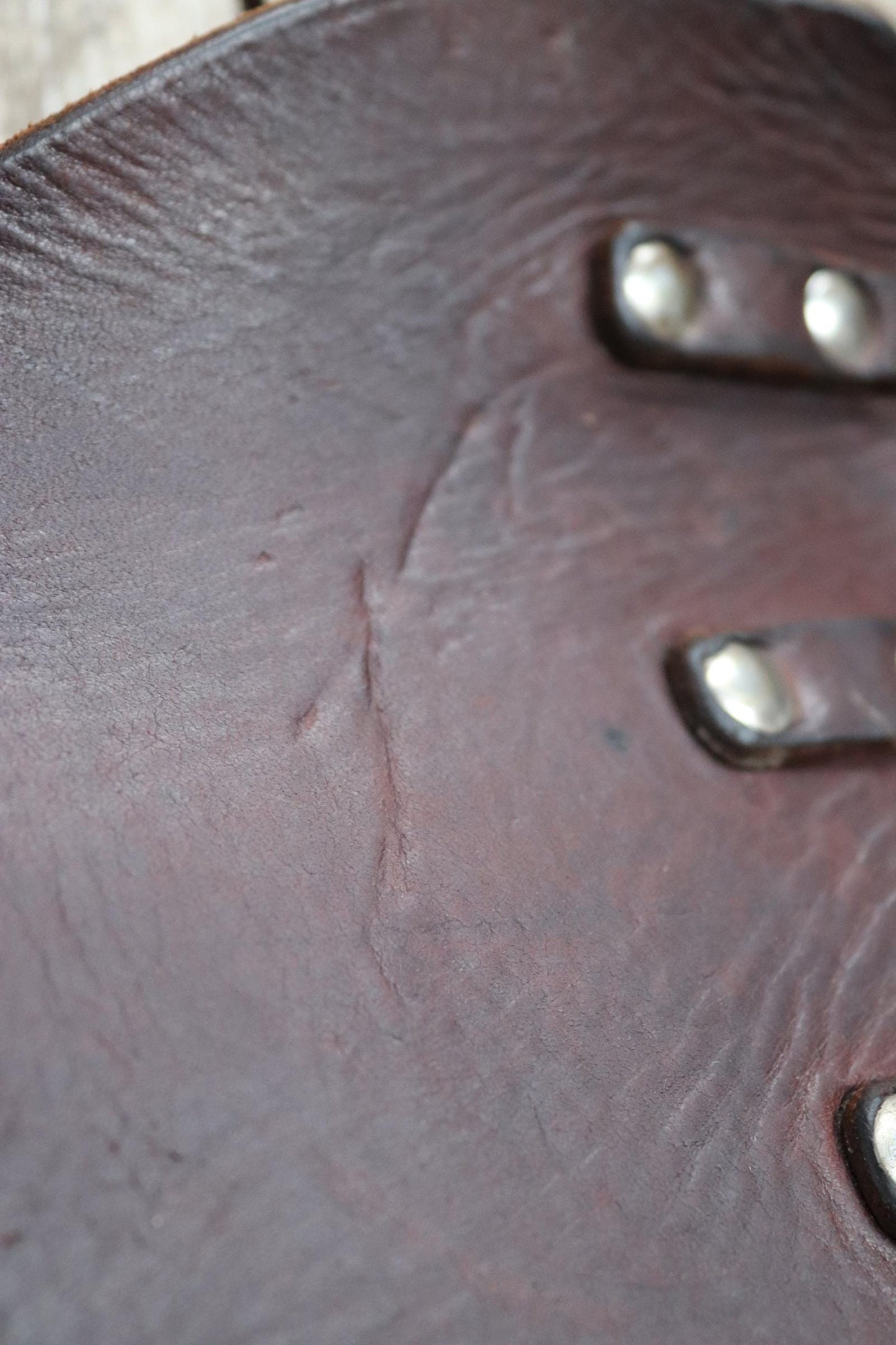 Vintage 1940s brown leather kidney belt - Swedish military dispatch rider - WW2 motorcycle - 31” 32” 34”