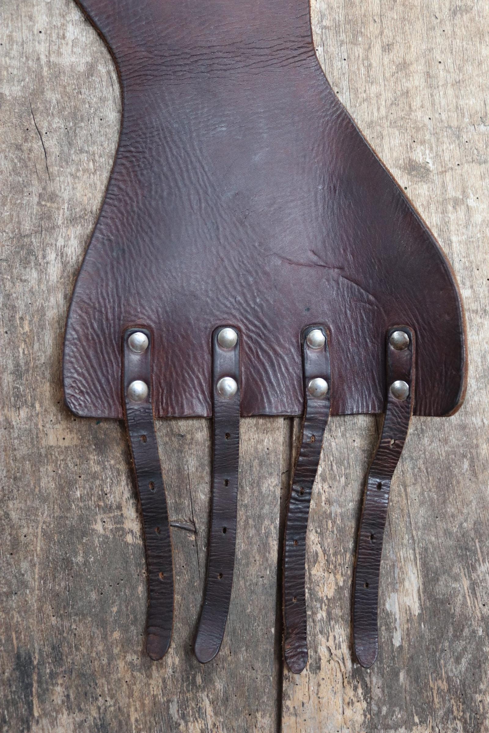 Vintage 1940s brown leather kidney belt - Swedish military dispatch rider - WW2 motorcycle - 31” 32” 34”