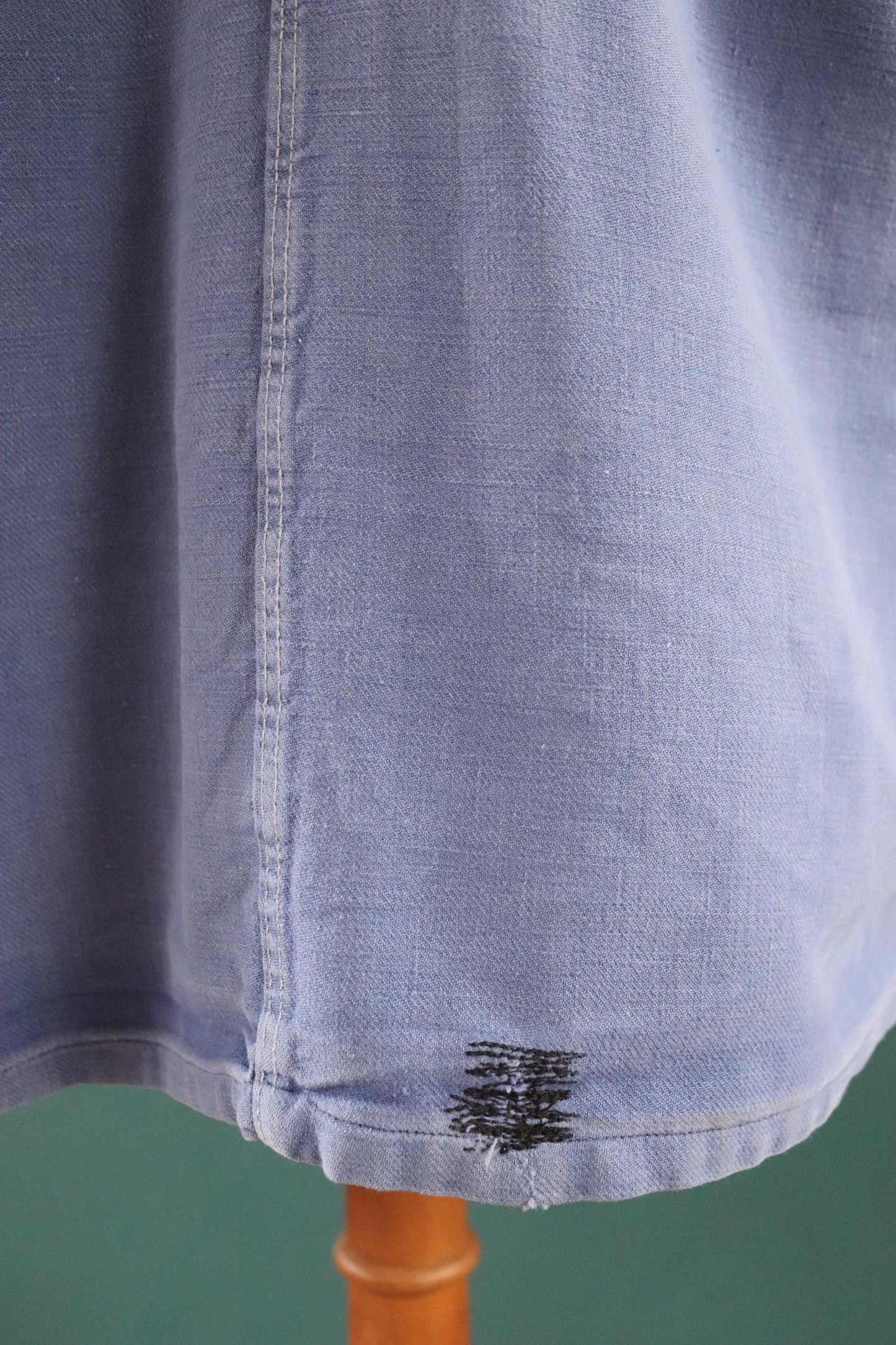 Vintage 1940s Swedish military workwear jacket - blue cotton twill - 1950s chore coat - 48” chest