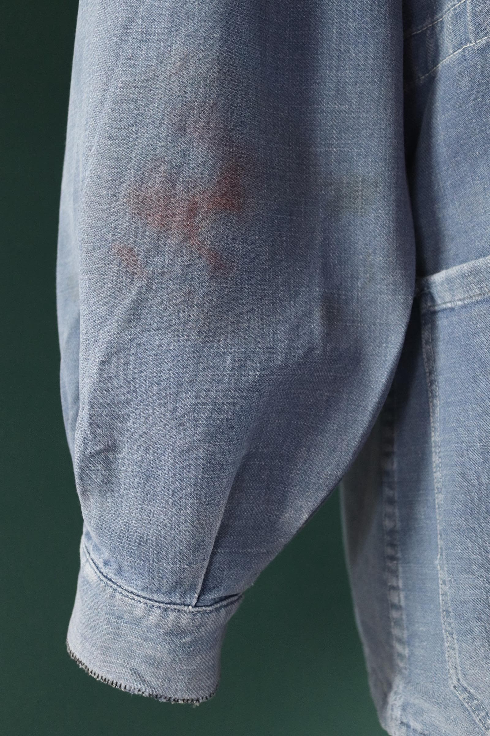 Vintage 1940s Swedish military workwear jacket - blue cotton twill - 1950s chore coat - 45” chest