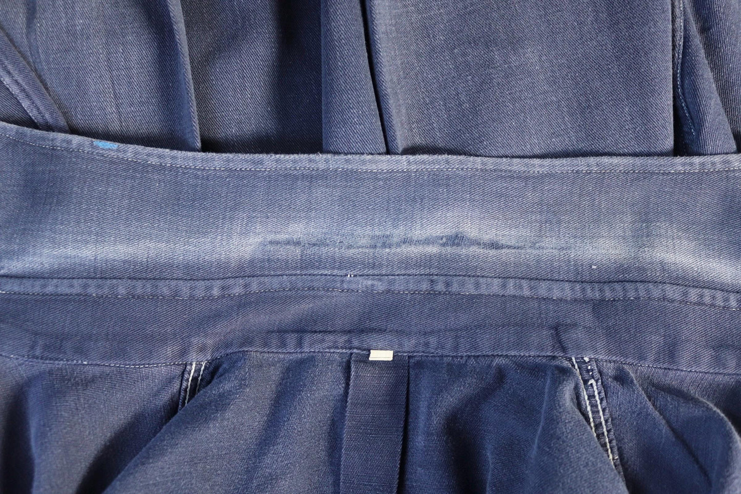 Vintage 1950s Swedish indigo cotton shirt - military workwear - 44” chest