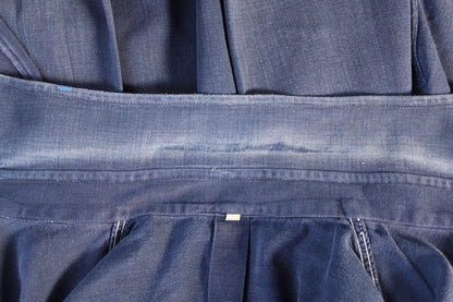 Vintage 1950s Swedish indigo cotton shirt - military workwear - 44” chest
