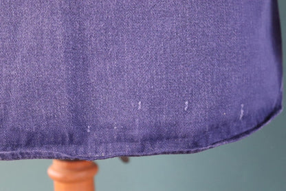 Vintage 1950s Swedish indigo cotton shirt - military workwear - 42” chest