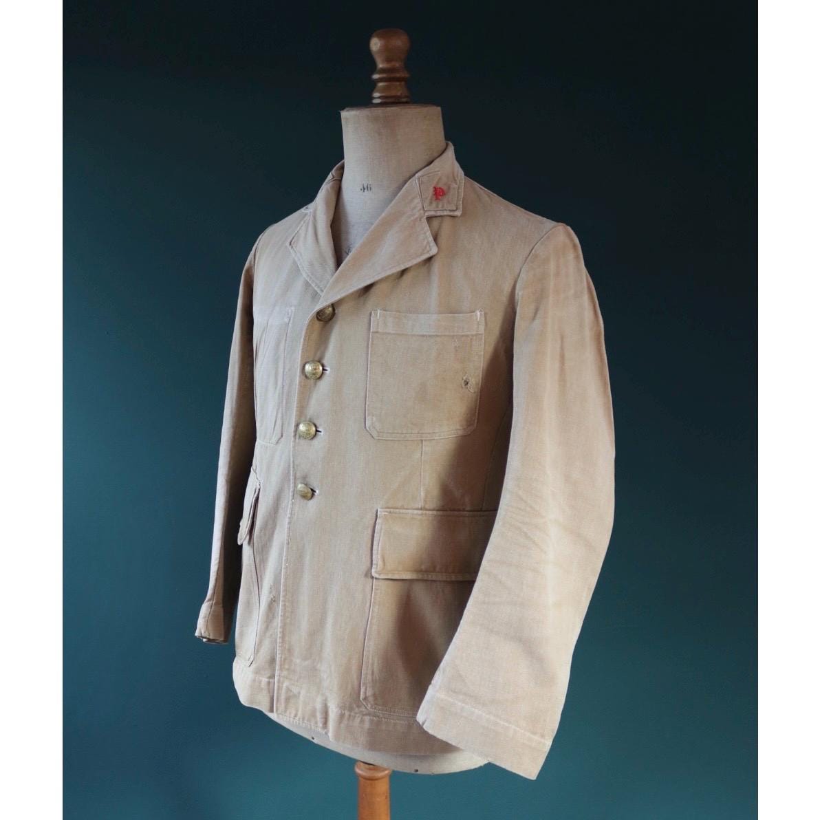 Vintage 1920s French postman jacket - antique workwear - 38” chest