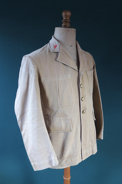 Vintage 1920s French postman jacket - antique workwear - 38” chest