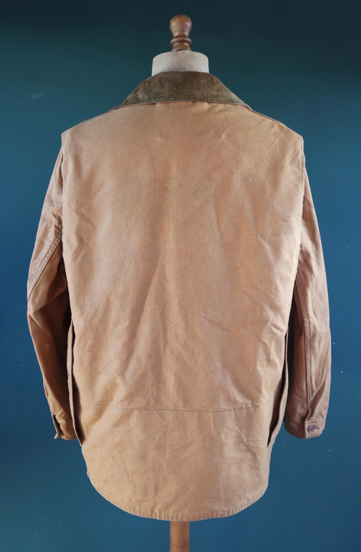 Vintage 1990s LL Bean utility jacket - canvas workwear coat - 51" chest