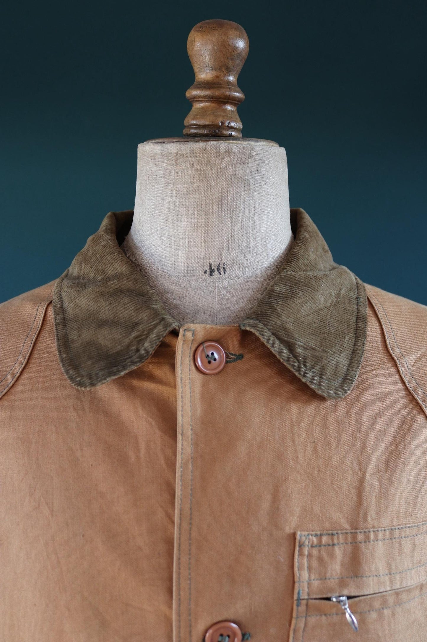 Vintage 1990s LL Bean utility jacket - canvas workwear coat - 51" chest