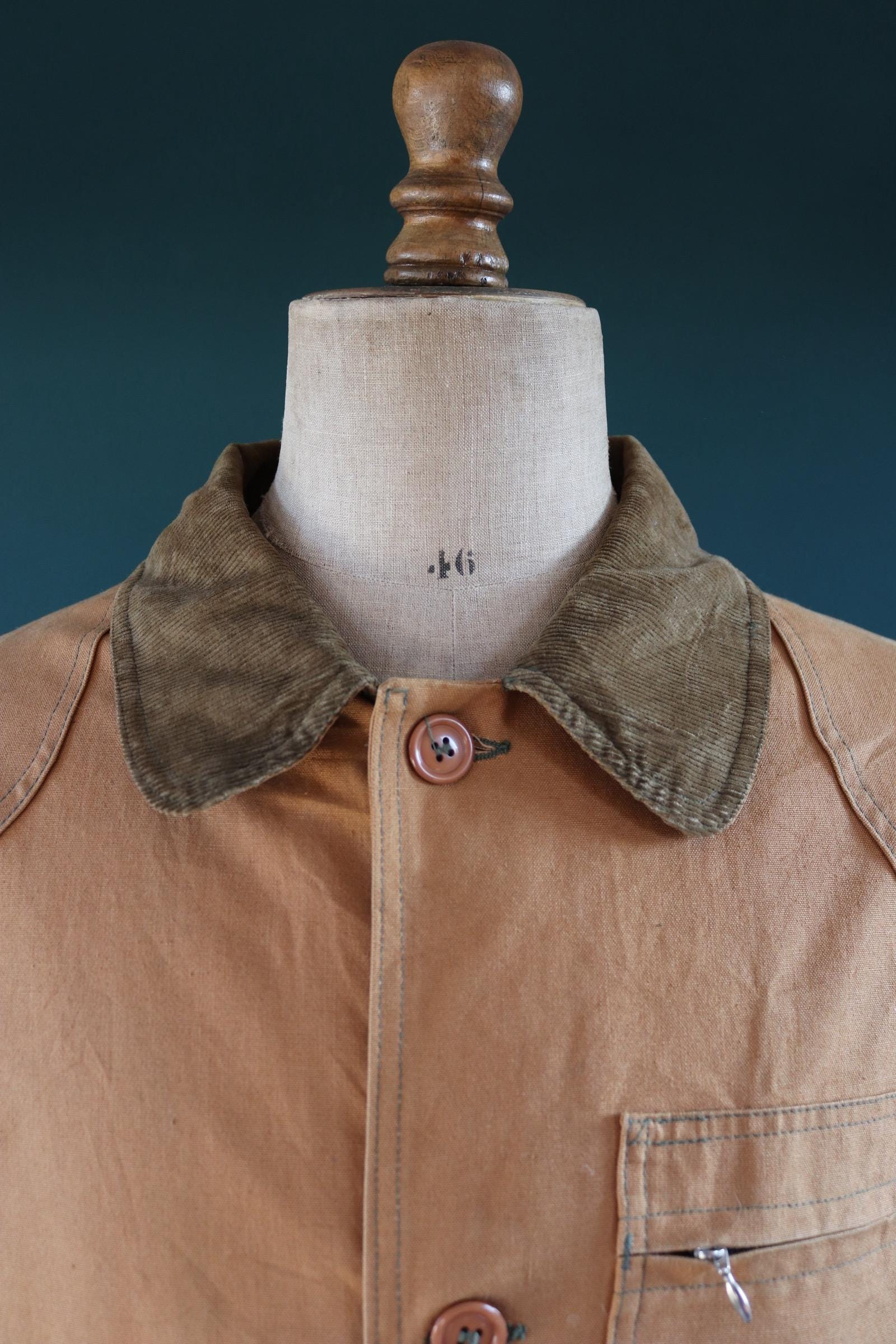 Vintage 1990s LL Bean utility jacket - canvas workwear coat - 51" chest