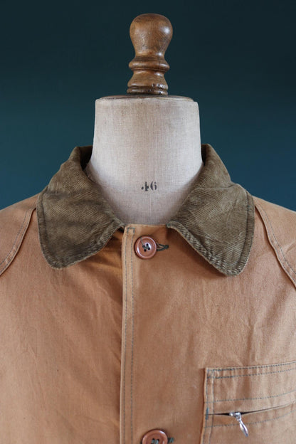 Vintage 1990s LL Bean utility jacket - canvas workwear coat - 51" chest