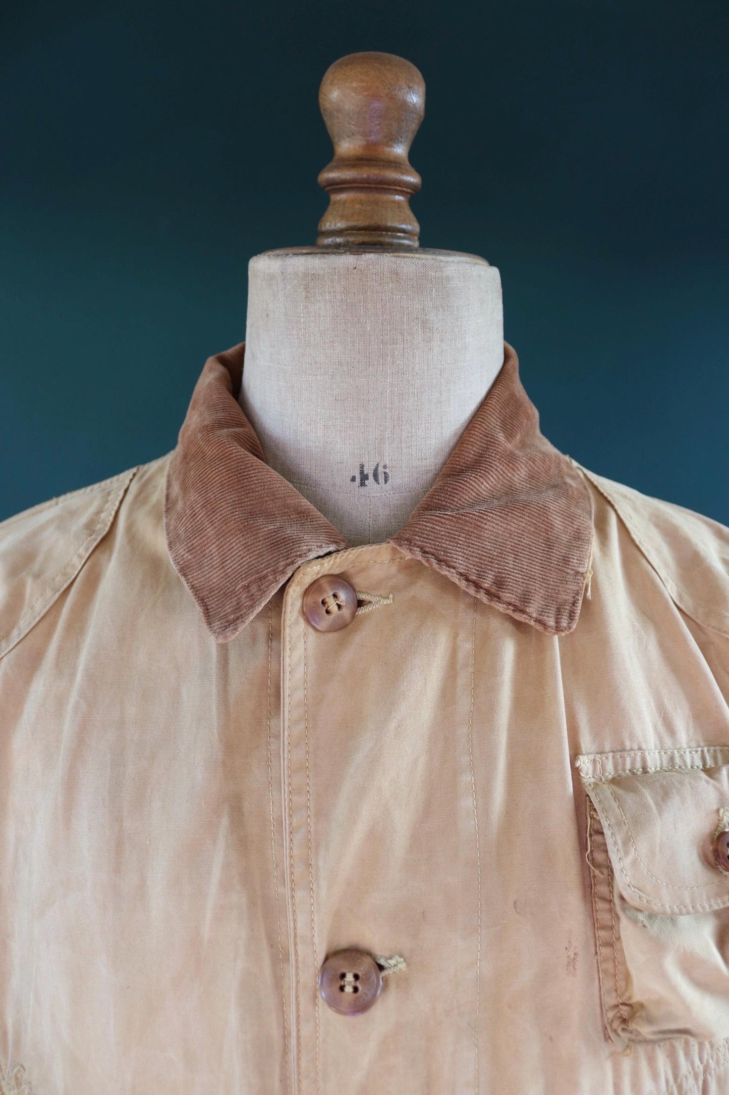 Vintage 1960s canvas workwear jacket - utility chore coat - 46" chest