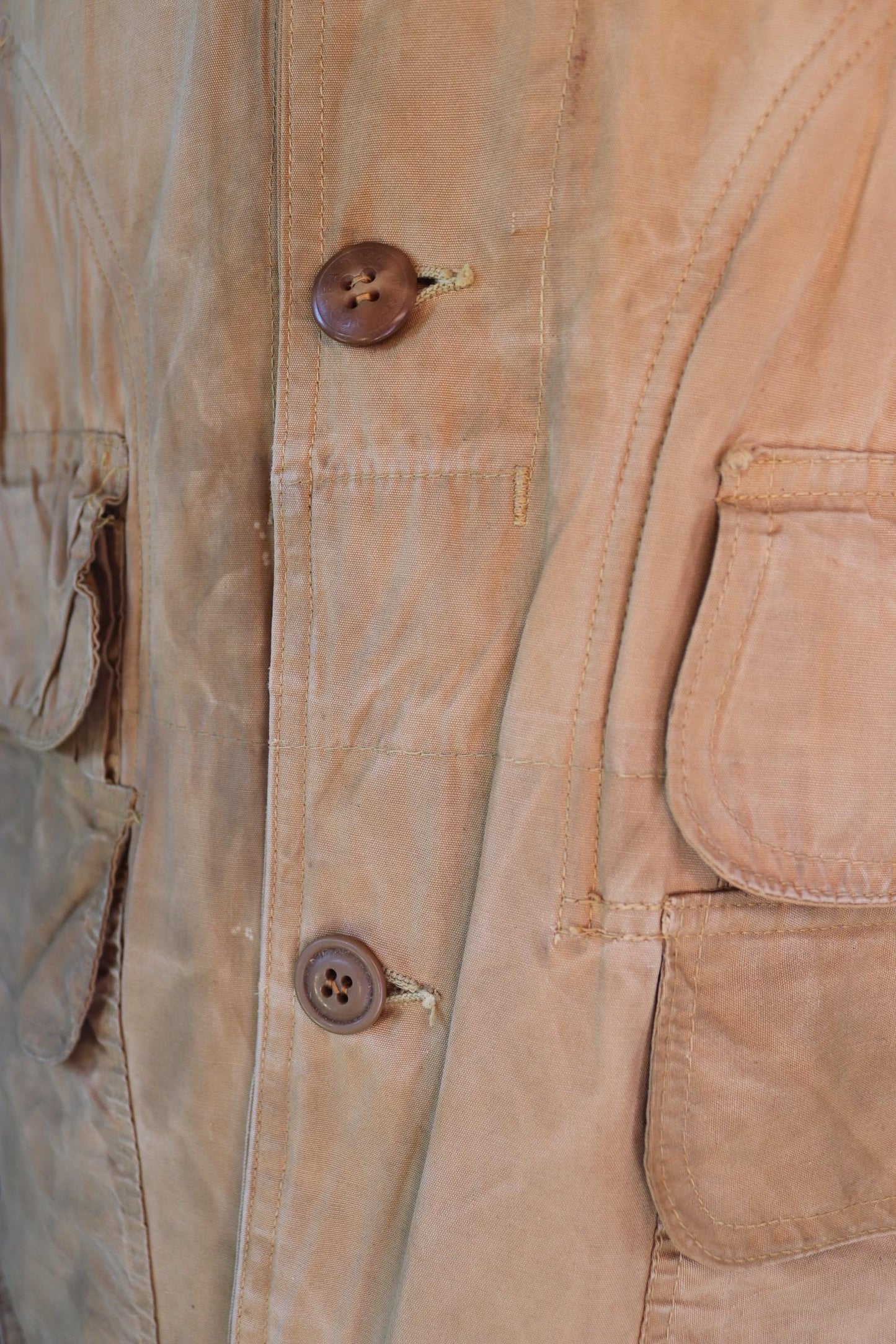 Vintage 1960s canvas workwear jacket - utility chore coat - 46" chest