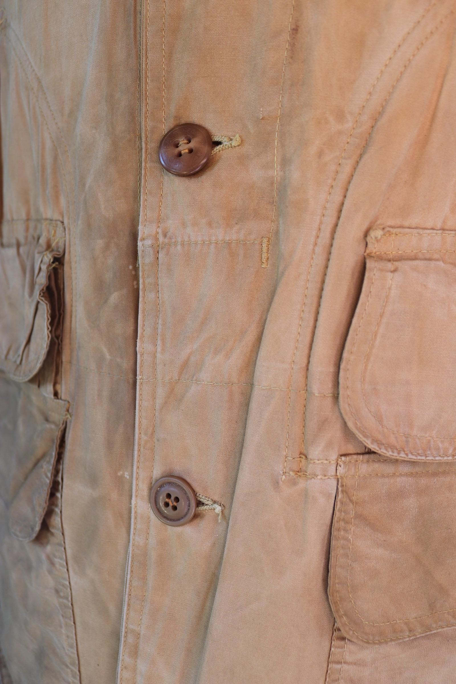 Vintage 1960s canvas workwear jacket - utility chore coat - 46" chest