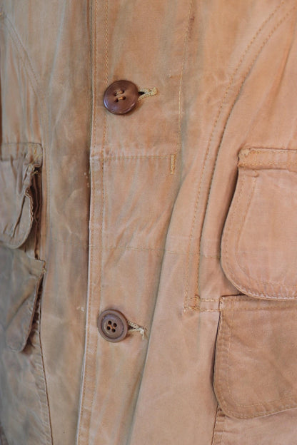 Vintage 1960s canvas workwear jacket - utility chore coat - 46" chest