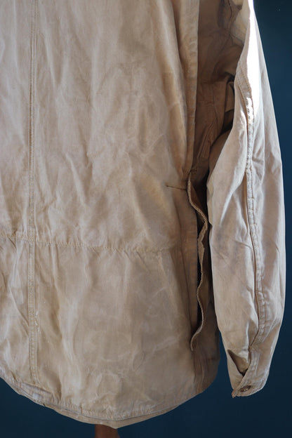 Vintage 1960s canvas workwear jacket - utility chore coat - 46" chest