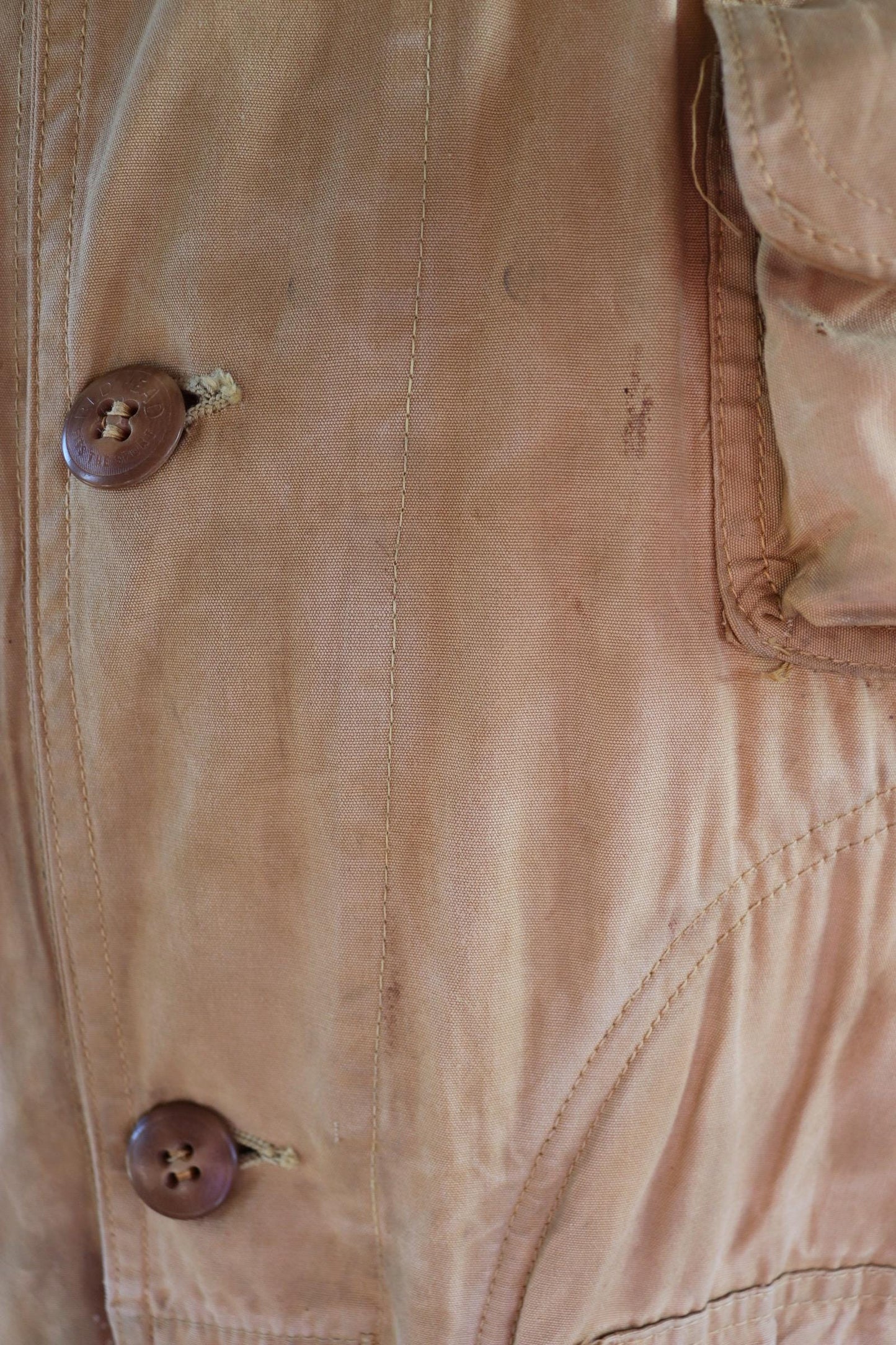 Vintage 1960s canvas workwear jacket - utility chore coat - 46" chest