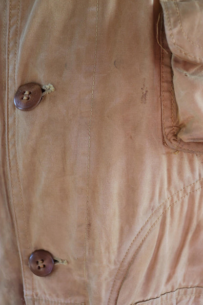 Vintage 1960s canvas workwear jacket - utility chore coat - 46" chest