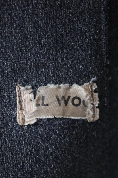 Vintage 1950s Gloverall duffle coat - grey wool jacket - wooden toggle buttons - 54" chest