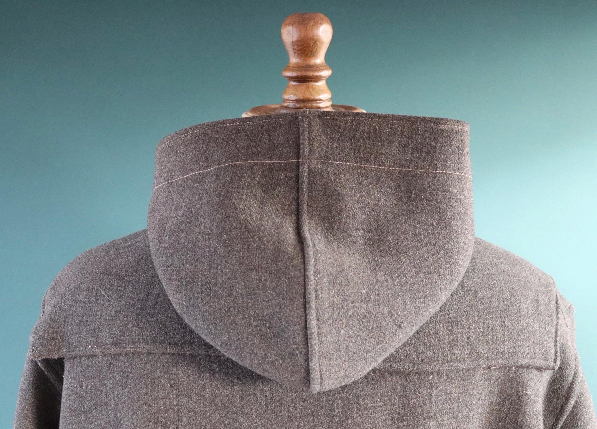 Vintage 1950s Gloverall duffle coat - grey wool jacket - wooden toggle buttons - 54" chest