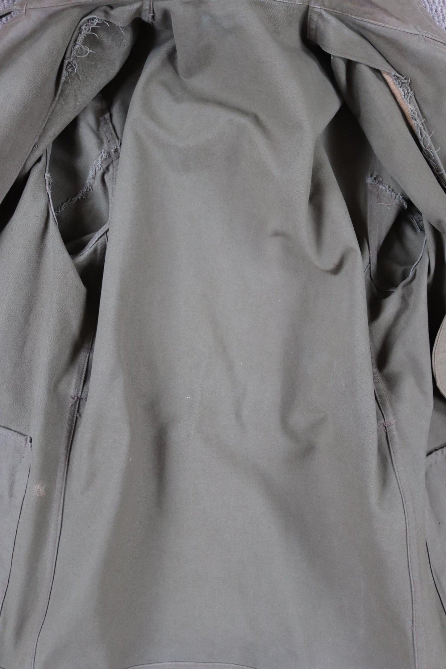 Vintage 1950s French mackinaw jacket - canvas Canadienne - barnstormer coat - 49” chest