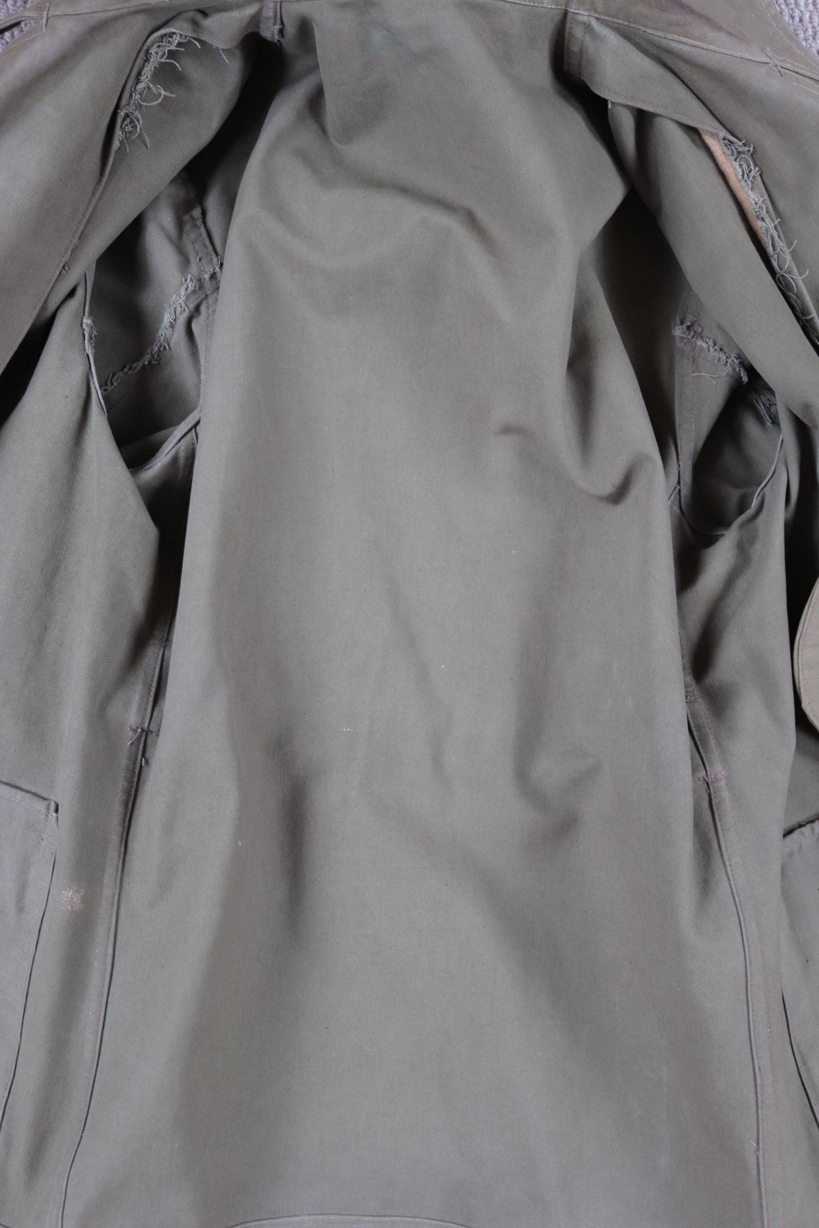 Vintage 1950s French mackinaw jacket - canvas Canadienne - barnstormer coat - 49” chest