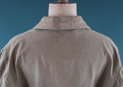 Vintage 1950s French mackinaw jacket - canvas Canadienne - barnstormer coat - 49” chest