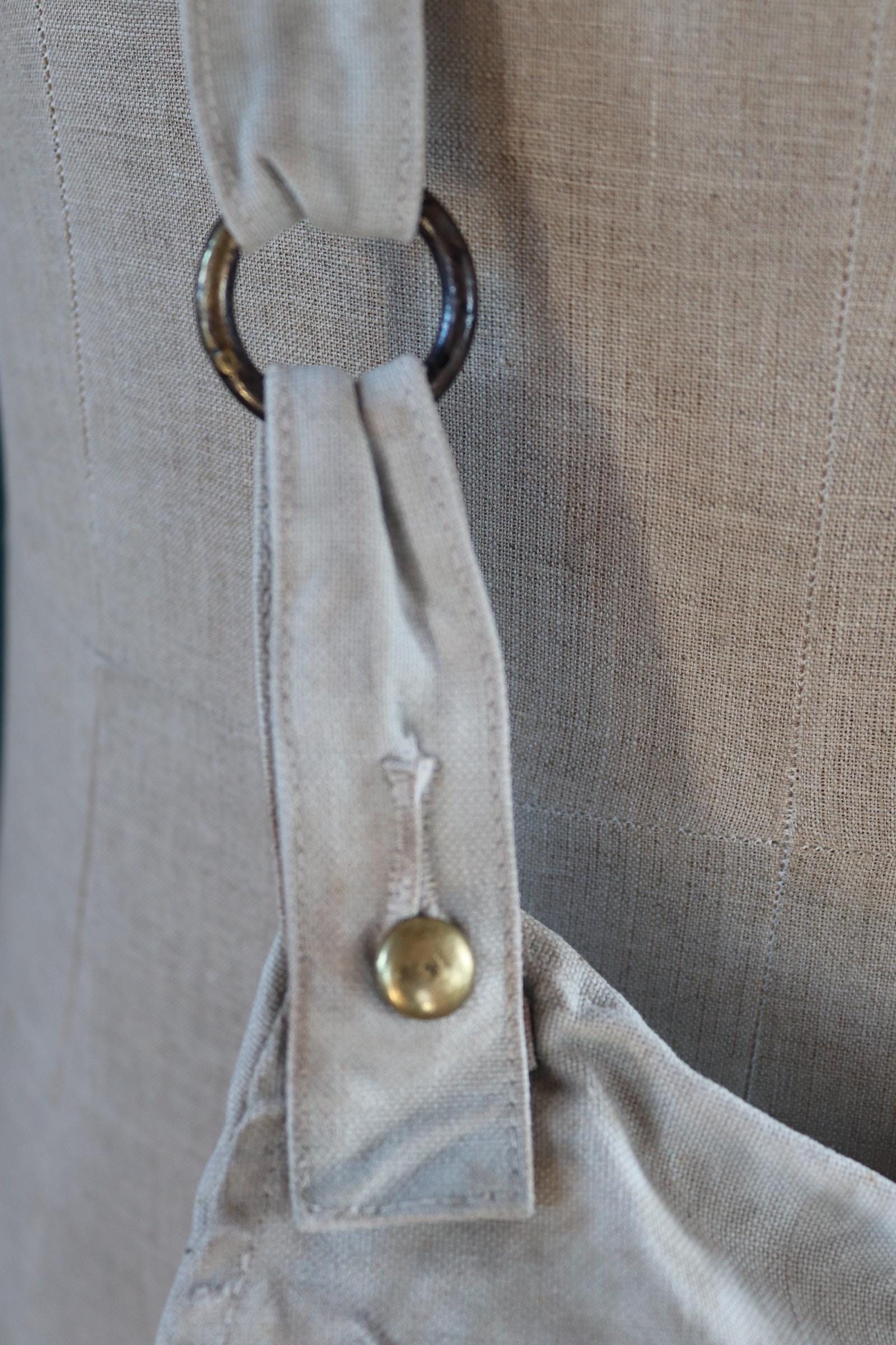 Antique WW1 military bag - Swedish army musette - cotton cross body bread bag - mattornist