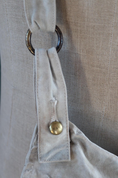 Antique WW1 military bag - Swedish army musette - cotton cross body bread bag - mattornist