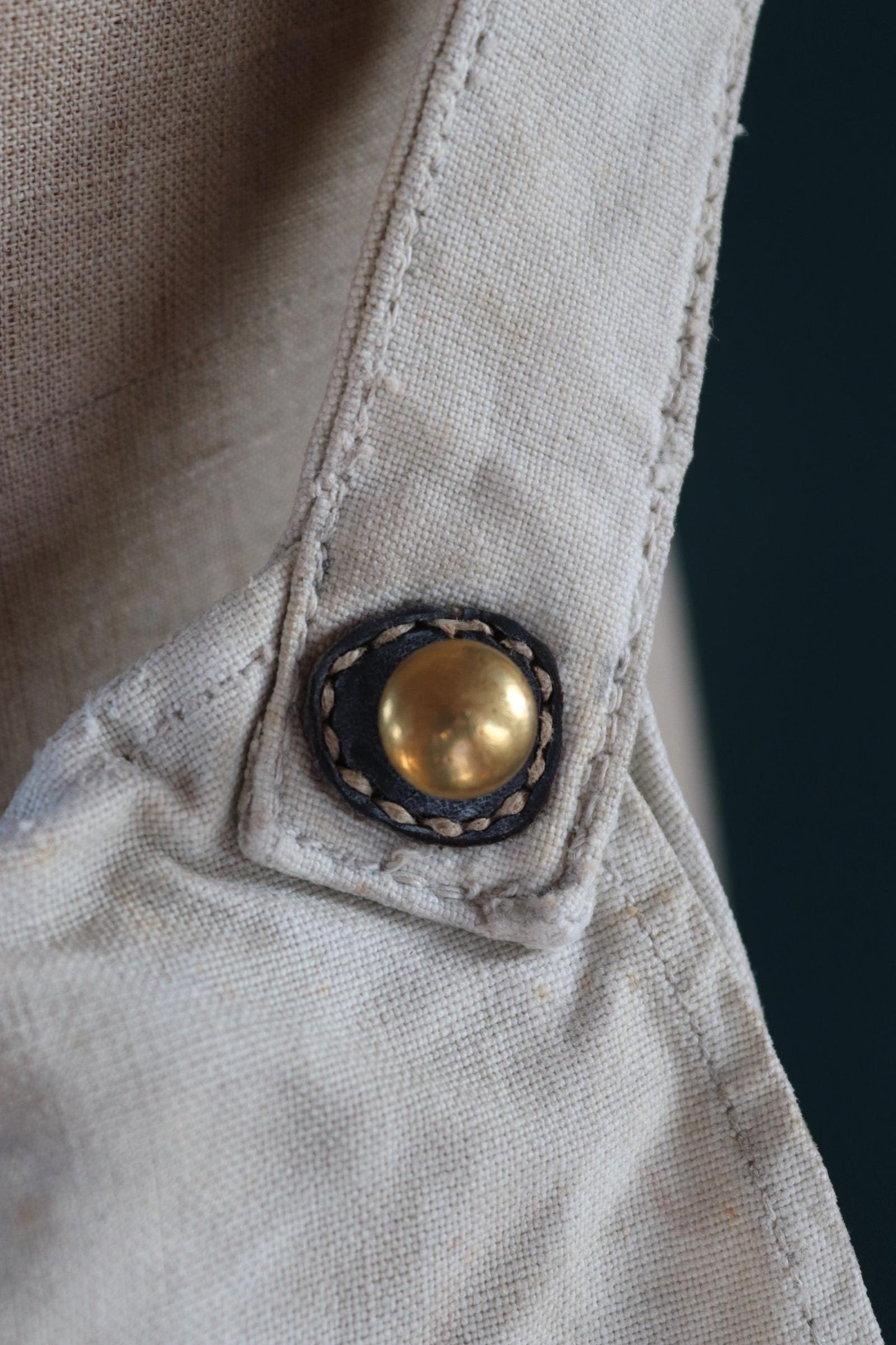 Antique WW1 military bag - Swedish army musette - cotton cross body bread bag - mattornist