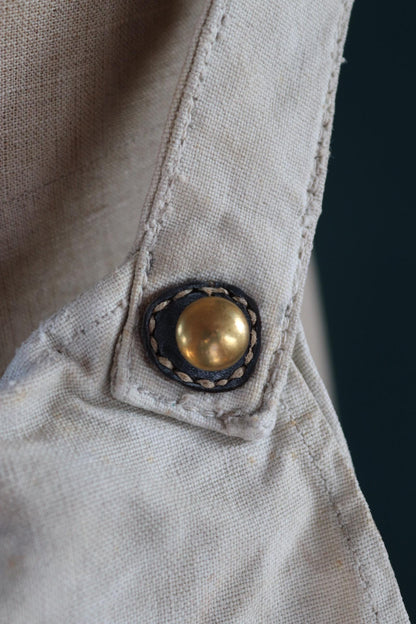 Antique WW1 military bag - Swedish army musette - cotton cross body bread bag - mattornist