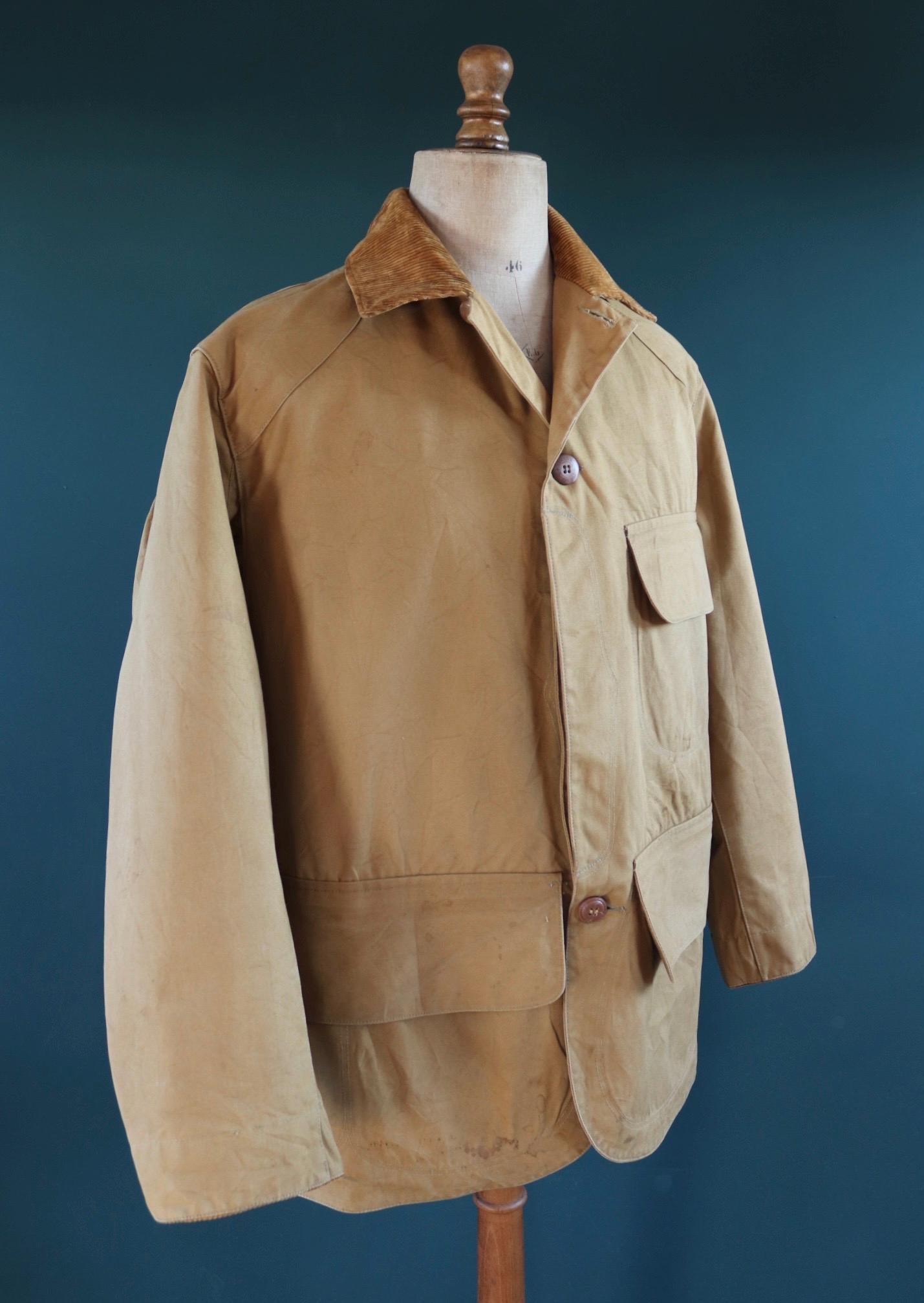 Vintage 1930s Duxbak Utica hunting jacket - duck cotton chore coat - American workwear - 53” chest