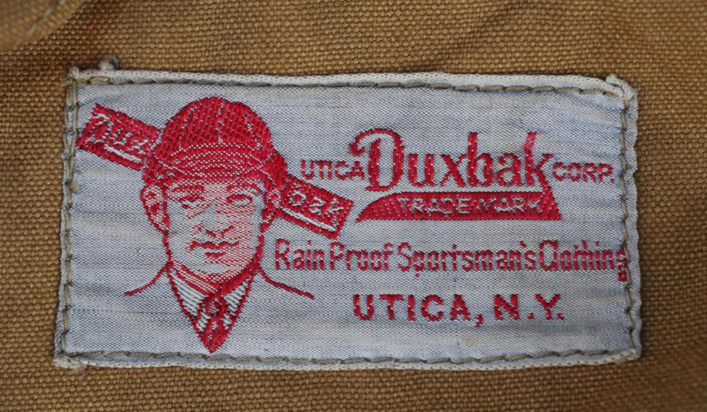Vintage 1930s Duxbak Utica hunting jacket - duck cotton chore coat - American workwear - 53” chest