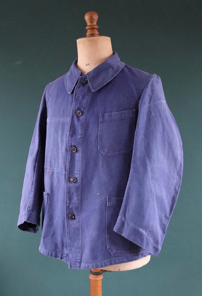Vintage 1930s French workwear jacket - 1940s chore coat - 43” chest