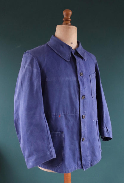 Vintage 1930s French workwear jacket - 1940s chore coat - 43” chest