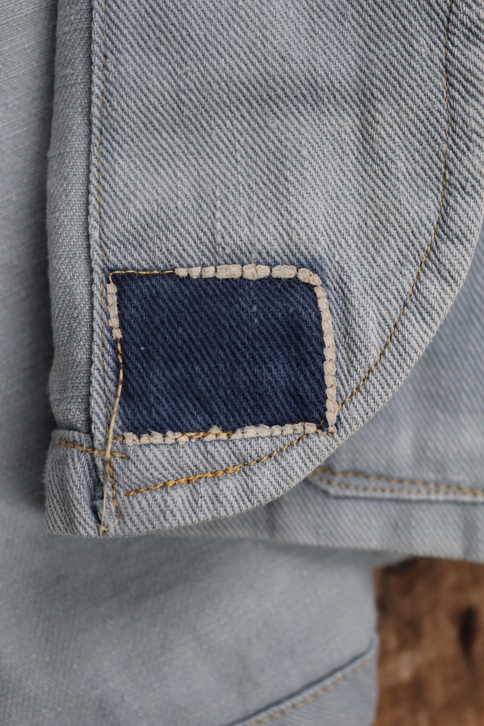 Vintage 1930s French blue workwear jacket - 1940s chore coat - 35" chest