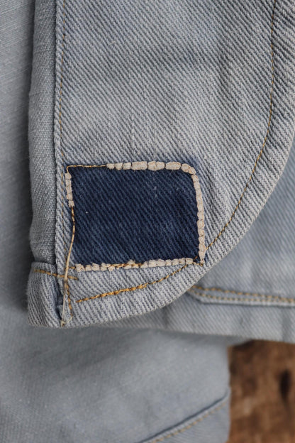 Vintage 1930s French blue workwear jacket - 1940s chore coat - 35" chest