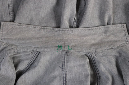 Vintage 1950s French workwear jacket - 1960s overalls - grey duster chore coat - 40” chest