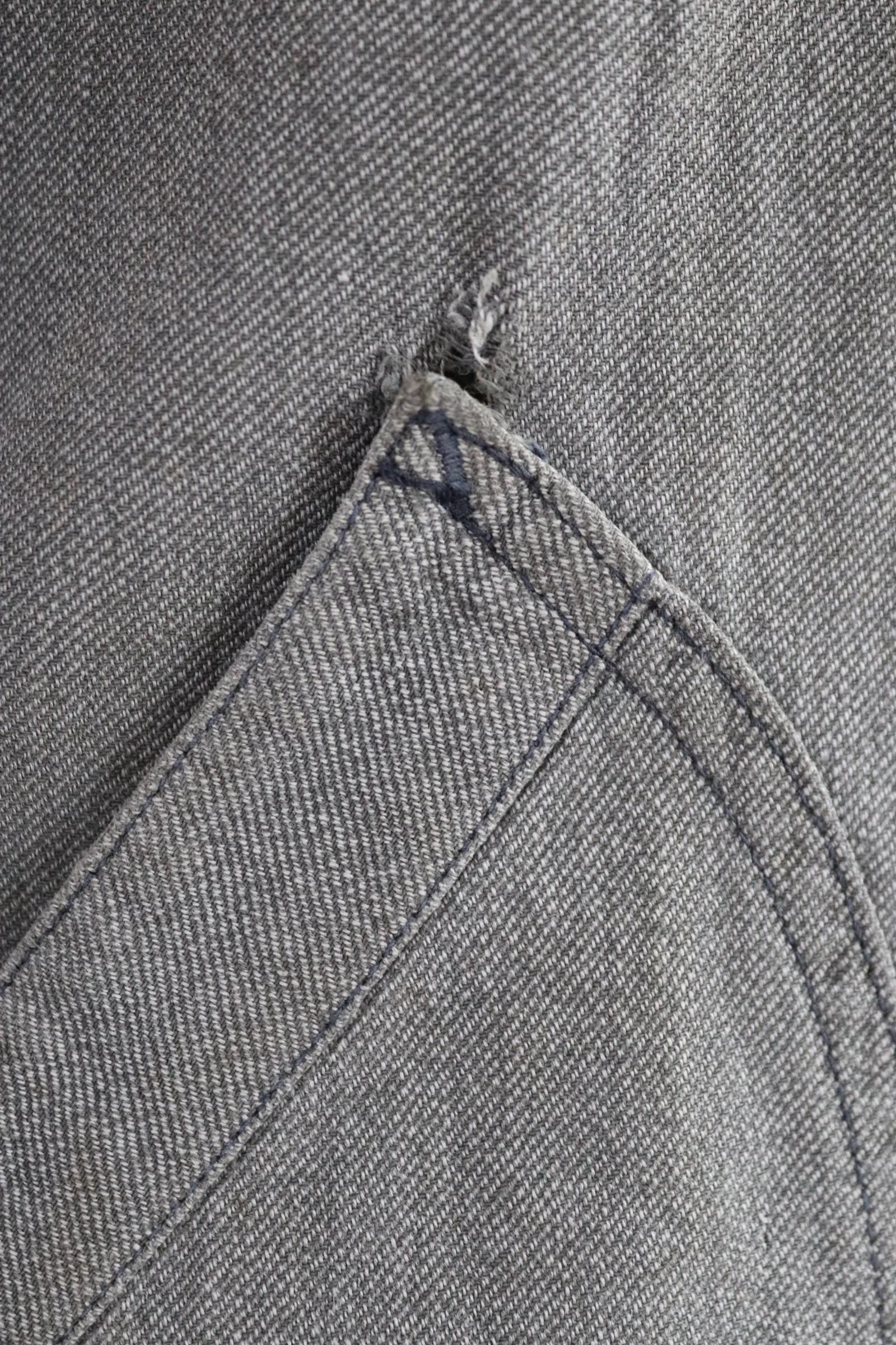 Vintage 1950s French workwear jacket - 1960s overalls - grey duster chore coat - 40” chest