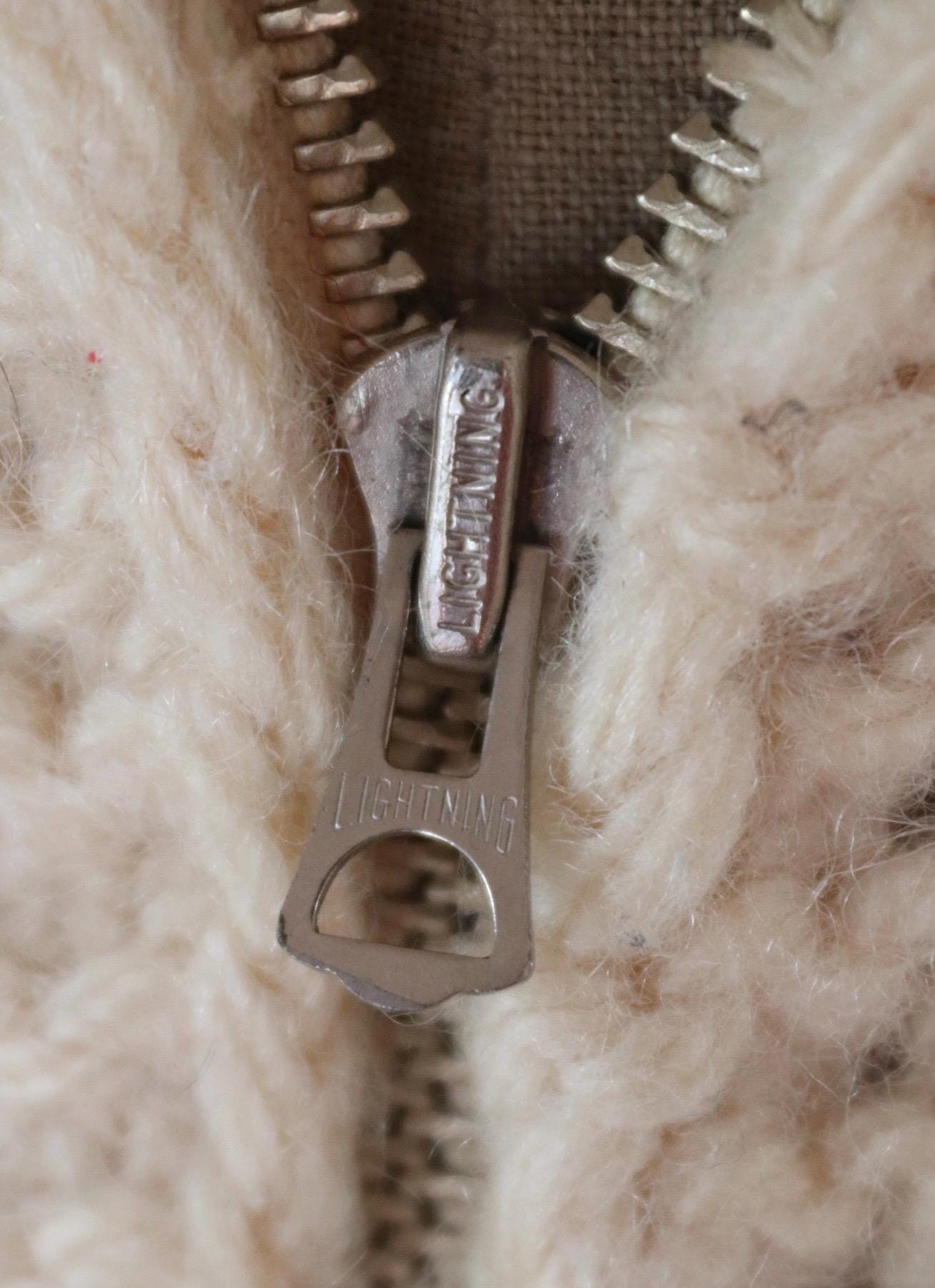 Vintage 1950s wool Cowichan sweater - 1960s novelty hand knit - shawl collar - skiing design jumper - 42” chest