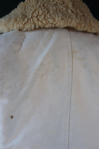 Vintage 1940s Swedish Livpäls sheepskin coat - military greatcoat - 50” chest