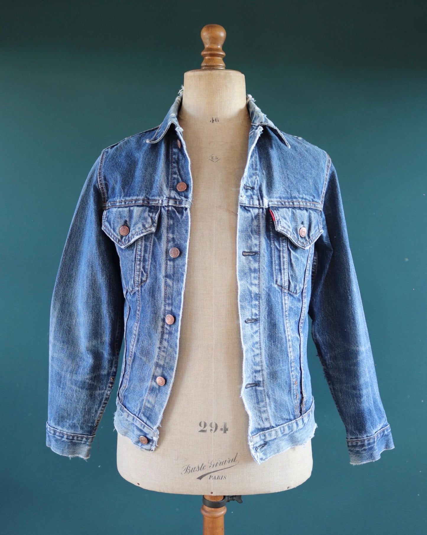 Vintage 1970s Levis big E denim jacket - Levi Strauss red tab - type 3 - trucker workwear - 36” chest