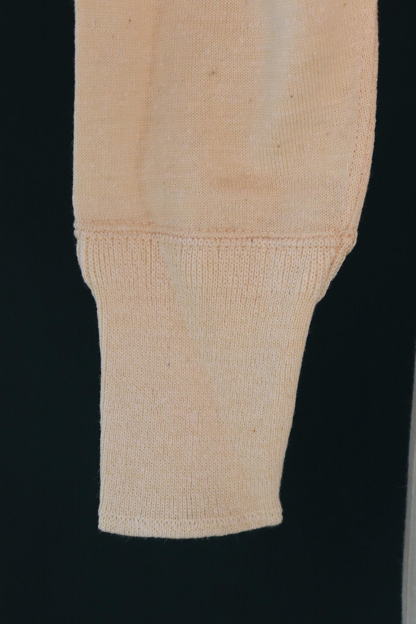 Vintage 1940s 50s French wool undershirt - Henley shirt - thermal base layer - 38" chest