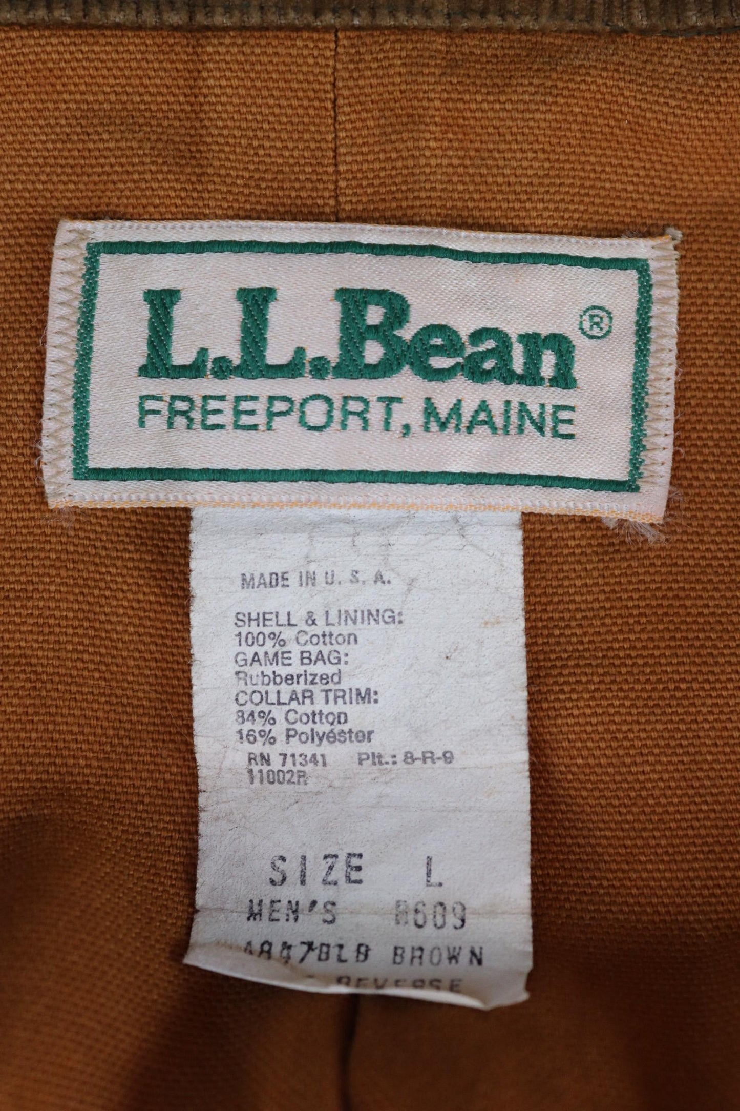 Vintage 1990s LL Bean utility jacket - canvas workwear coat - 51" chest
