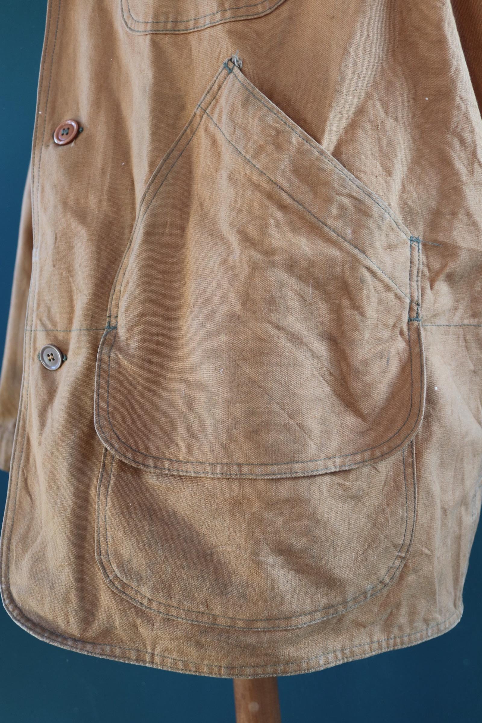 Vintage 1990s LL Bean utility jacket - canvas workwear coat - 51" chest