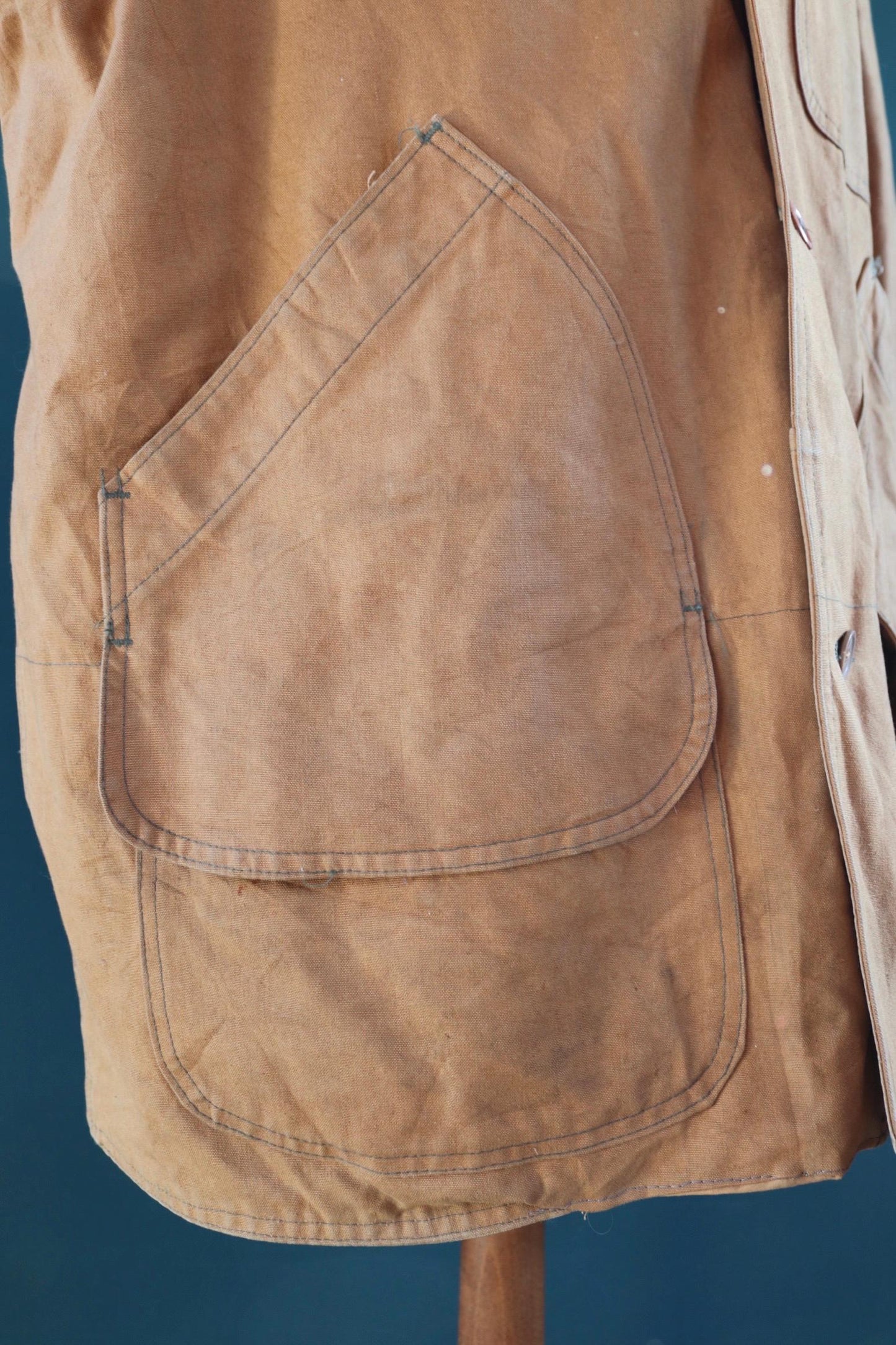 Vintage 1990s LL Bean utility jacket - canvas workwear coat - 51" chest