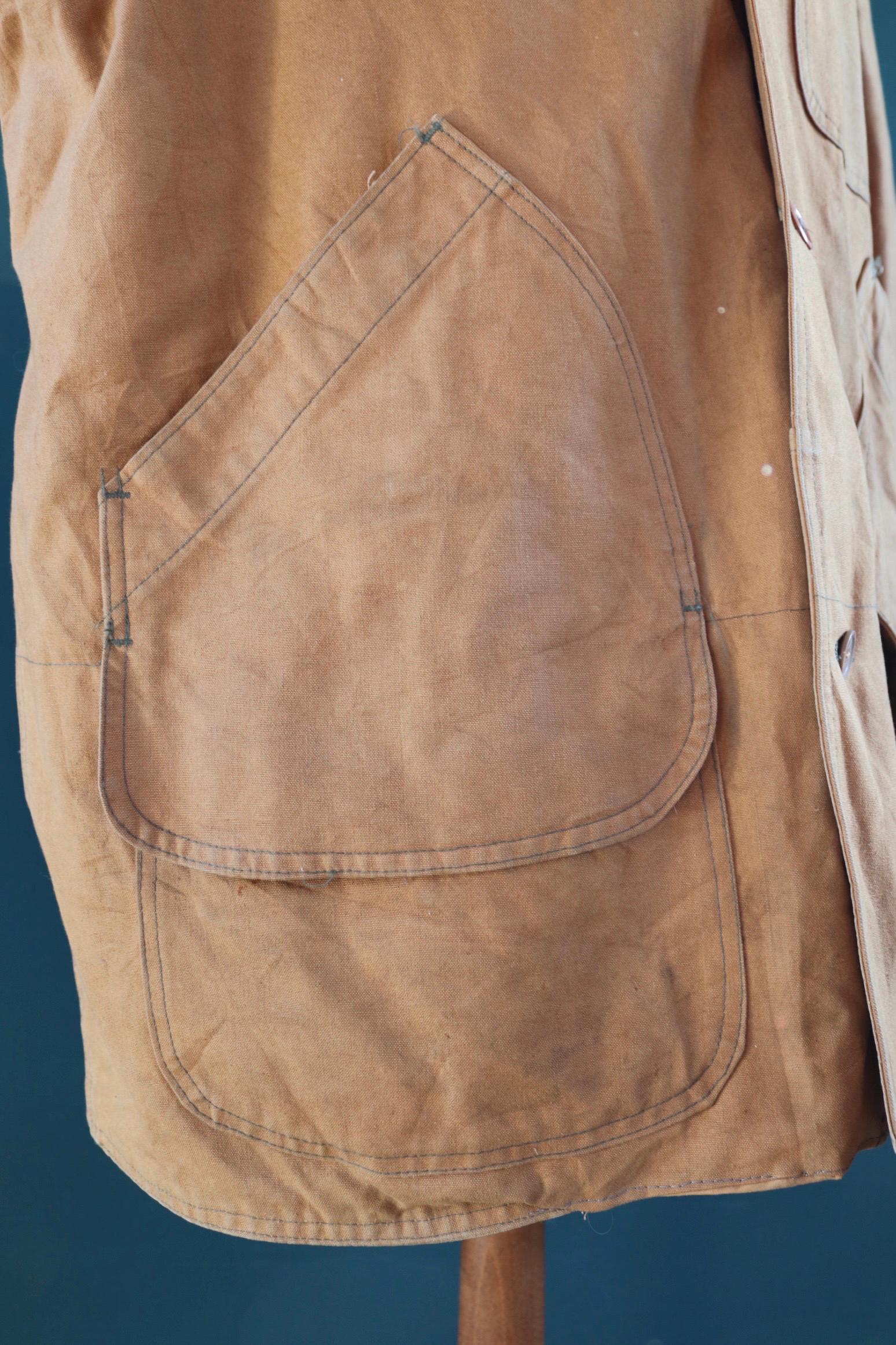 Vintage 1990s LL Bean utility jacket - canvas workwear coat - 51" chest