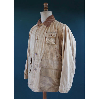Vintage 1960s canvas workwear jacket - utility chore coat - 46" chest