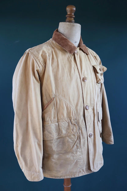 Vintage 1960s canvas workwear jacket - utility chore coat - 46" chest