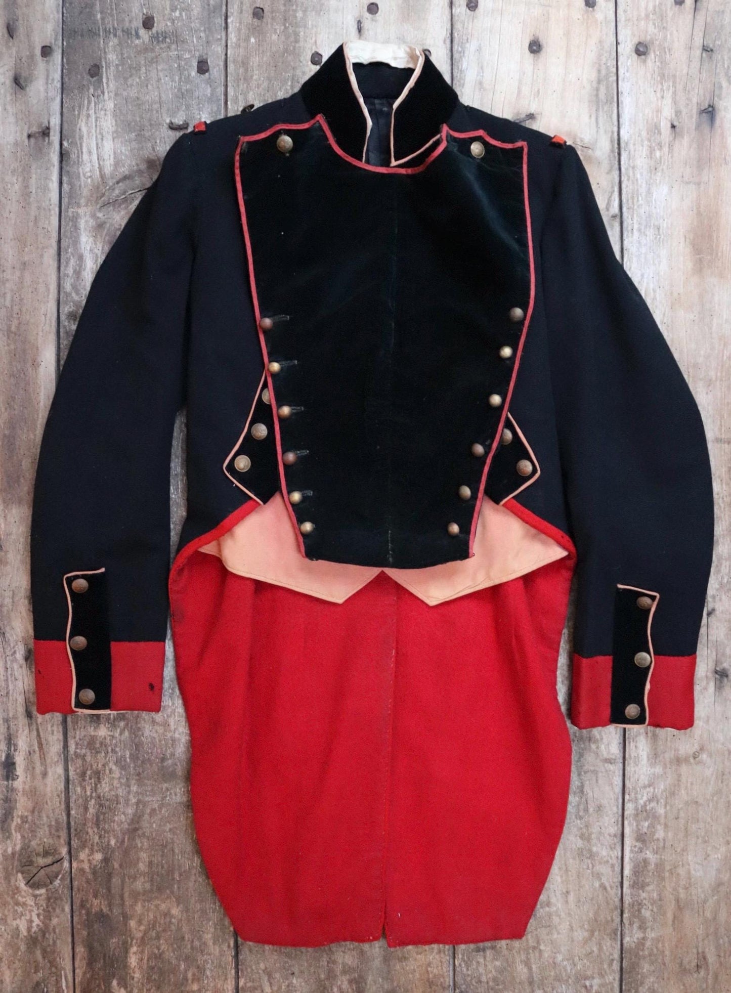 Vintage 1920s French theatre costume - antique opera jacket - military dragoon tail coat - 36” chest