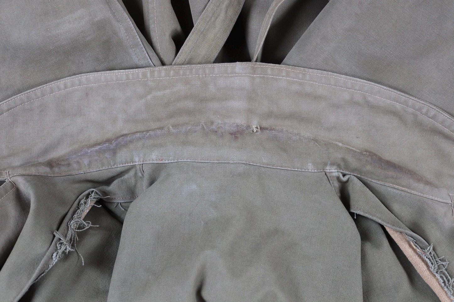 Vintage 1950s French mackinaw jacket - canvas Canadienne - barnstormer coat - 49” chest