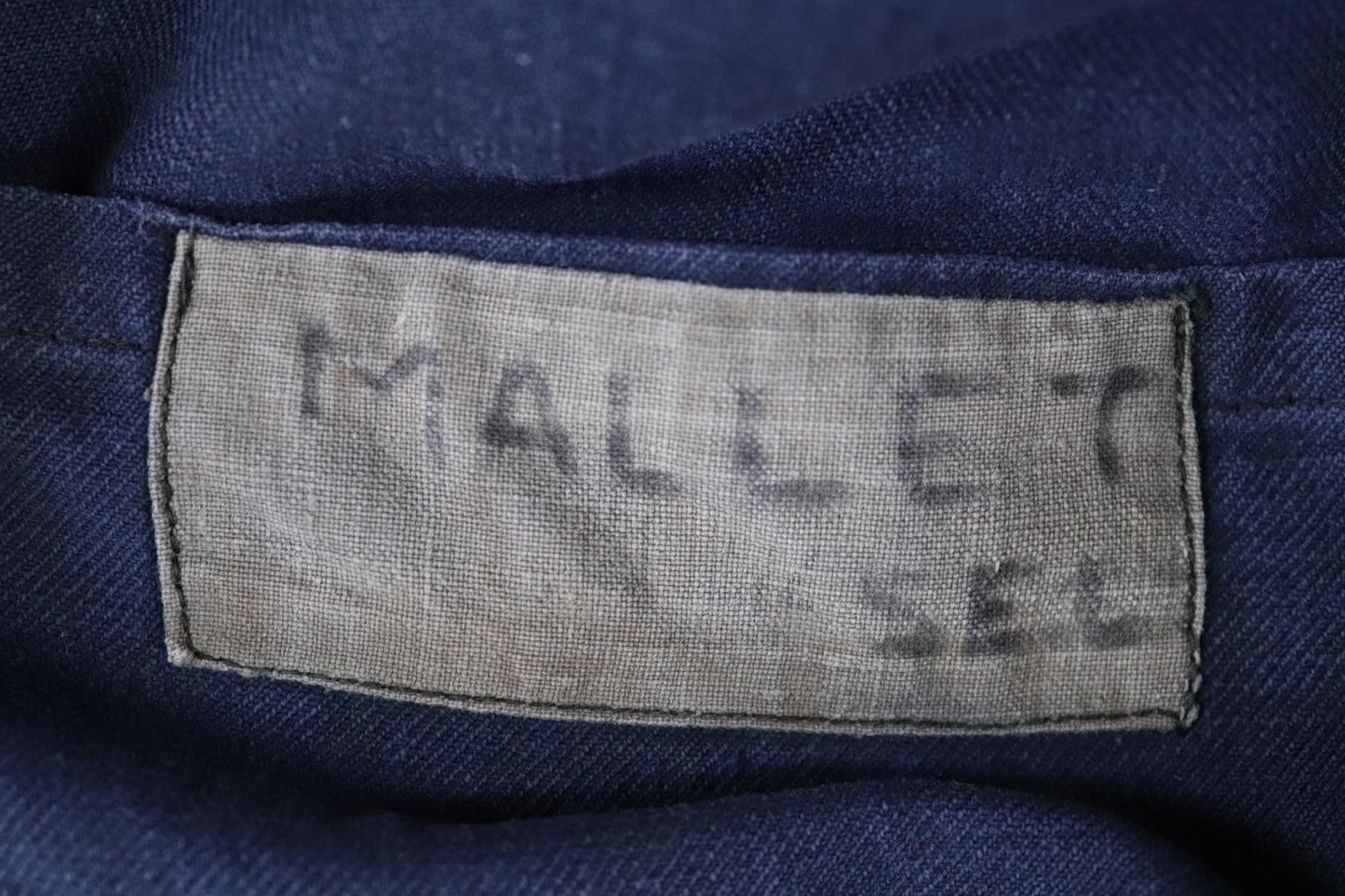 Vintage French blue workwear jacket - 1960s cotton chore coat - 42” chest